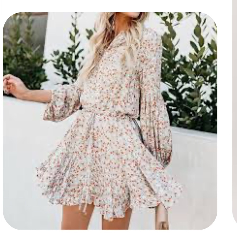 VICI size XL cream floral mini dress